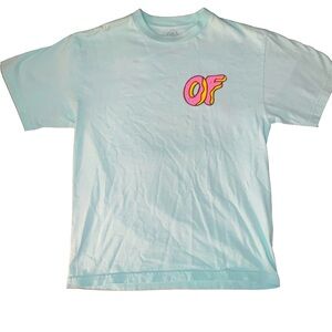 The brand is OFWGKTA (Odd Future) , size M in unisex, and color is a Soft Teal